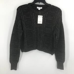 Harper Canyon Black Metallic Pullover Sweater Size large (10/12) KID long sleeve